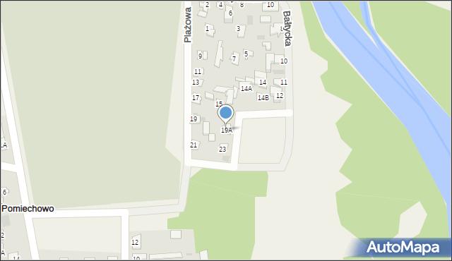 Pomiechowo, Plażowa, 19A, mapa Pomiechowo