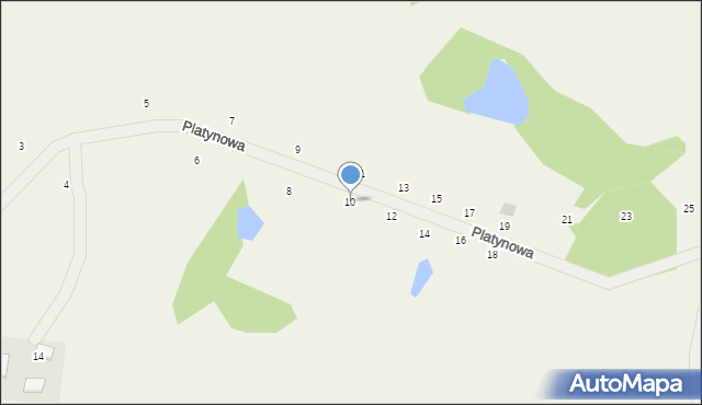 Pomieczyno, Platynowa, 10, mapa Pomieczyno