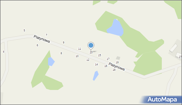 Pomieczyno, Platynowa, 13, mapa Pomieczyno