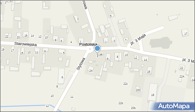 Postoliska, Plac 3 Maja, 2, mapa Postoliska