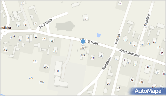 Postoliska, Plac 3 Maja, 22, mapa Postoliska