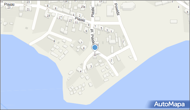Powidz, Plac Piaskowy, 11, mapa Powidz
