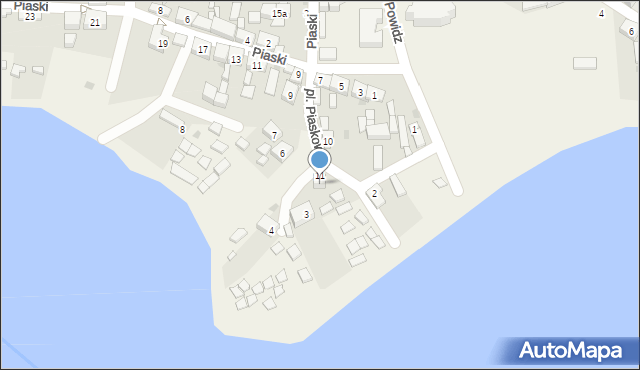 Powidz, Plac Piaskowy, 5, mapa Powidz