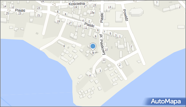 Powidz, Plac Piaskowy, 6, mapa Powidz