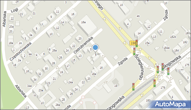 Poznań, Plac Zbawiciela, 3, mapa Poznania