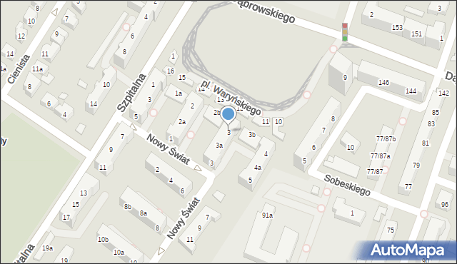 Poznań, Plac Waryńskiego Ludwika, 3, mapa Poznania