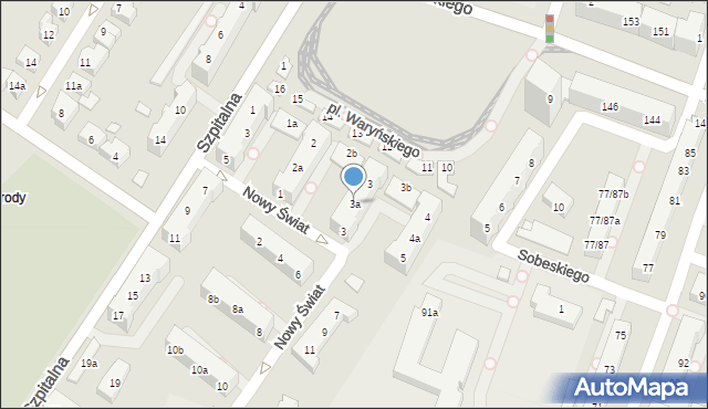 Poznań, Plac Waryńskiego Ludwika, 3a, mapa Poznania