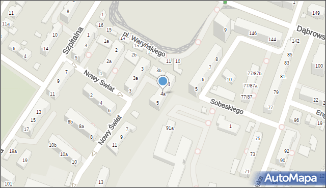 Poznań, Plac Waryńskiego Ludwika, 4a, mapa Poznania