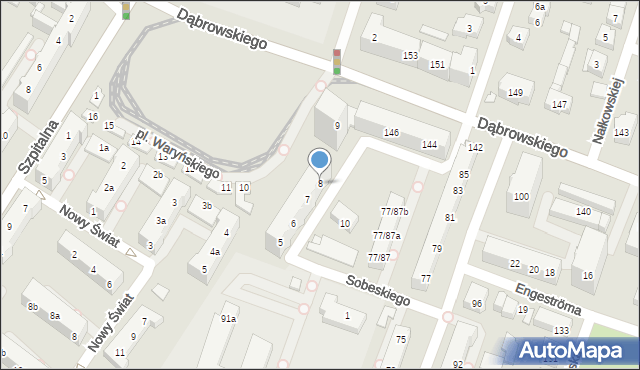 Poznań, Plac Waryńskiego Ludwika, 8, mapa Poznania