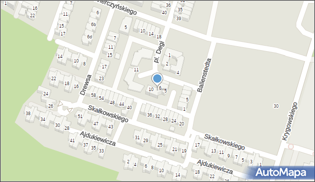 Poznań, Plac Degi Wiktora, 8, mapa Poznania