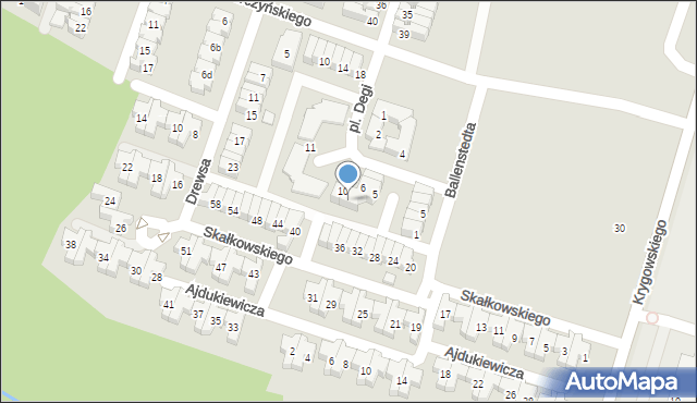 Poznań, Plac Degi Wiktora, 9, mapa Poznania