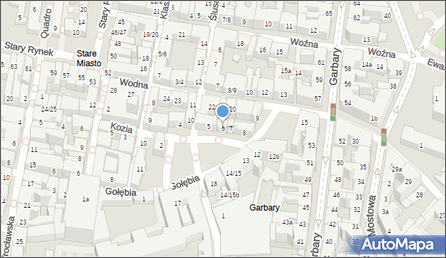 Poznań, Plac Kolegiacki, 6, mapa Poznania