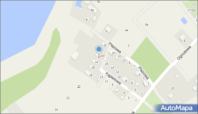 Prądocin, Plażowa, 12, mapa Prądocin