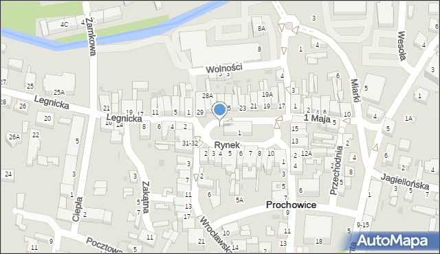 Prochowice, Plac Kopernika Mikołaja, 1, mapa Prochowice