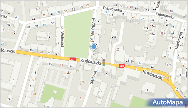 Prudnik, Plac Wolności, 11, mapa Prudnik