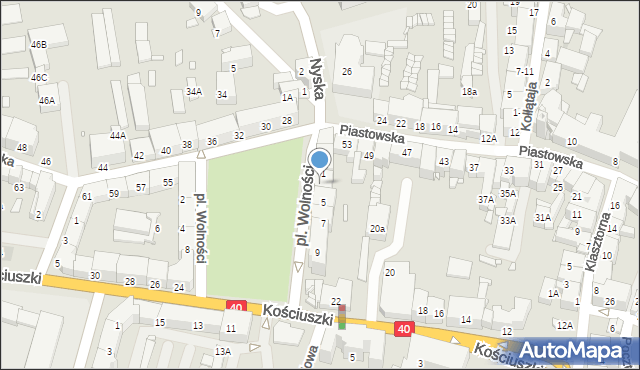 Prudnik, Plac Wolności, 3, mapa Prudnik