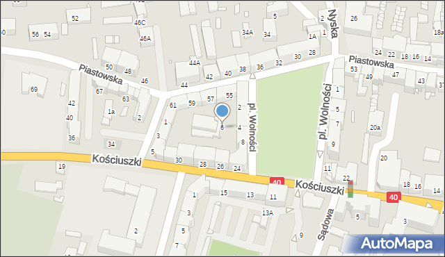 Prudnik, Plac Wolności, 6, mapa Prudnik