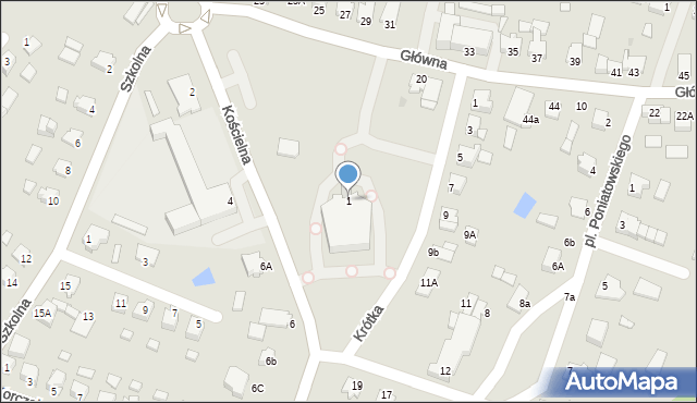 Pruszcz, Plac Jana Pawła II, 1, mapa Pruszcz