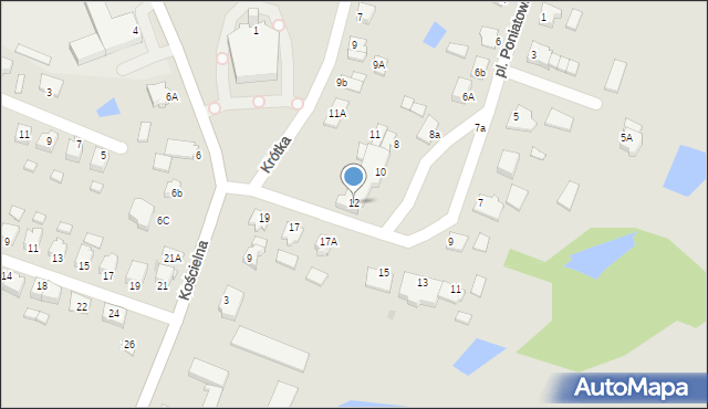 Pruszcz, Plac Poniatowskiego, 12, mapa Pruszcz