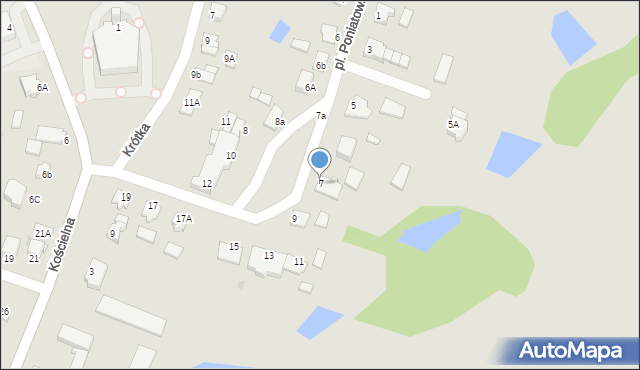 Pruszcz, Plac Poniatowskiego, 7, mapa Pruszcz