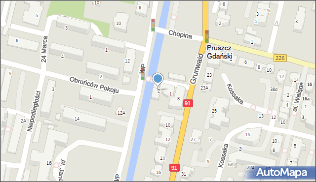Pruszcz Gdański, Plac Wyzwolenia, 2, mapa Pruszcz Gdański