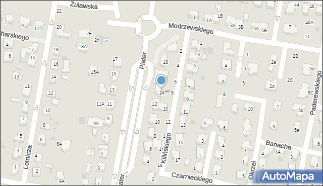 Pruszcz Gdański, Plater Emilii, 14, mapa Pruszcz Gdański