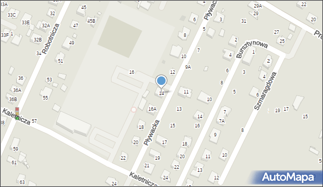 Pruszków, Pływacka, 14, mapa Pruszków
