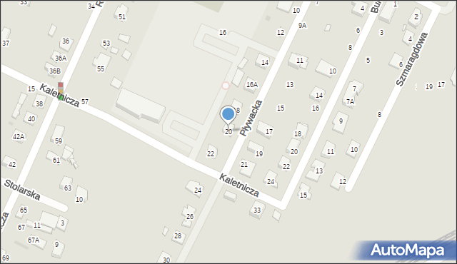 Pruszków, Pływacka, 20, mapa Pruszków