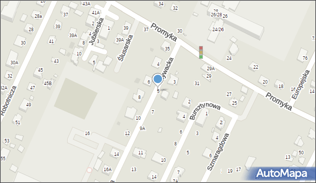 Pruszków, Pływacka, 5, mapa Pruszków