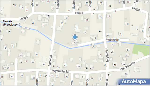 Przecieszyn, Płotnickiej, 5, mapa Przecieszyn