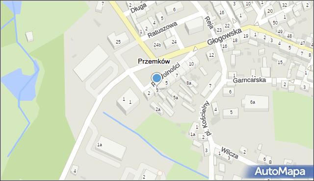 Przemków, Plac Wolności, 3, mapa Przemków