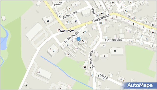 Przemków, Plac Wolności, 6a, mapa Przemków