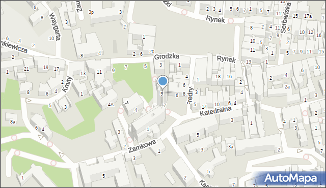 Przemyśl, Plac Katedralny, 5, mapa Przemyśla