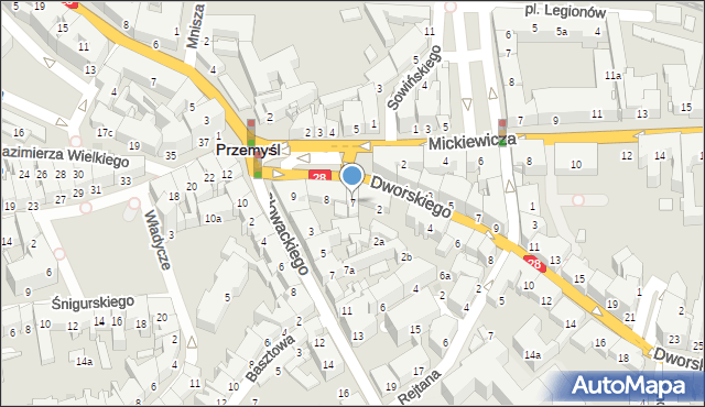 Przemyśl, Plac na Bramie, 7, mapa Przemyśla