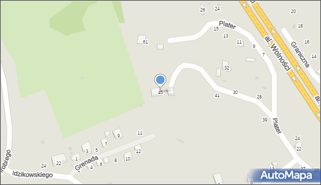 Przemyśl, Plater Emilii, 45, mapa Przemyśla