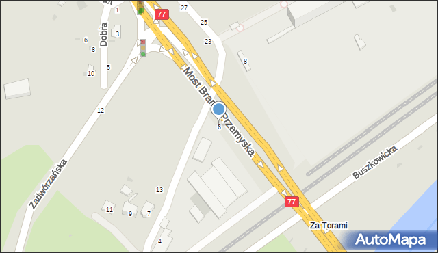 Przemyśl, Plater Emilii, 6, mapa Przemyśla