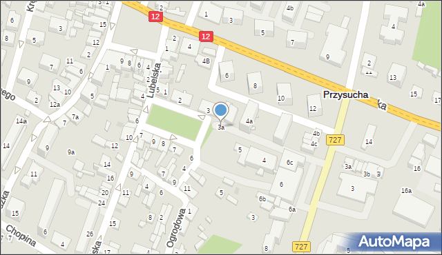 Przysucha, Plac Wyszyńskiego Stefana, ks. kard., 3a, mapa Przysucha
