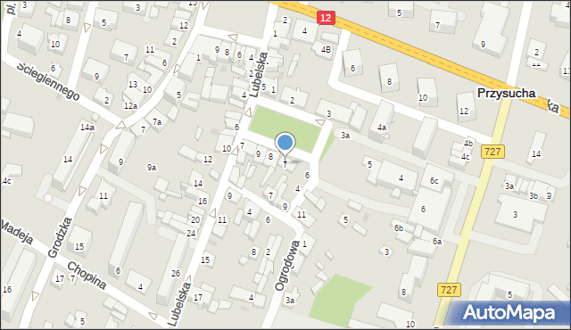 Przysucha, Plac Wyszyńskiego Stefana, ks. kard., 7, mapa Przysucha