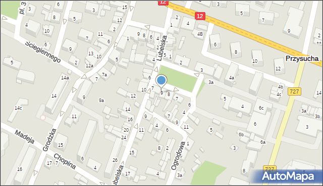 Przysucha, Plac Wyszyńskiego Stefana, ks. kard., 9, mapa Przysucha