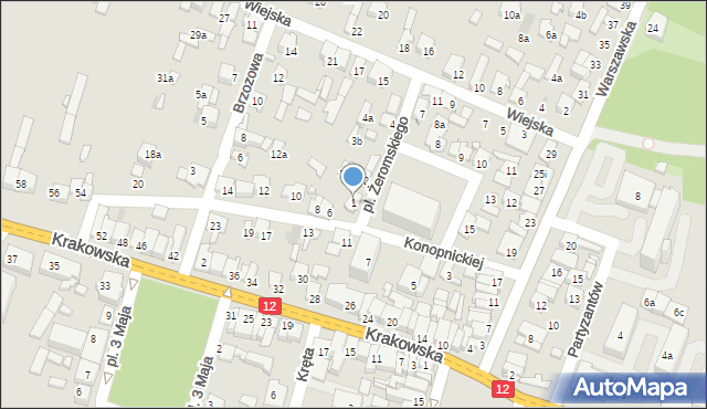 Przysucha, Plac Żeromskiego Stefana, 1, mapa Przysucha