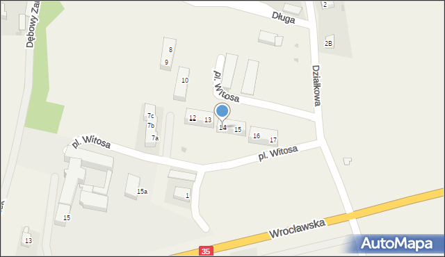 Pszenno, Plac Witosa Wincentego, 14, mapa Pszenno