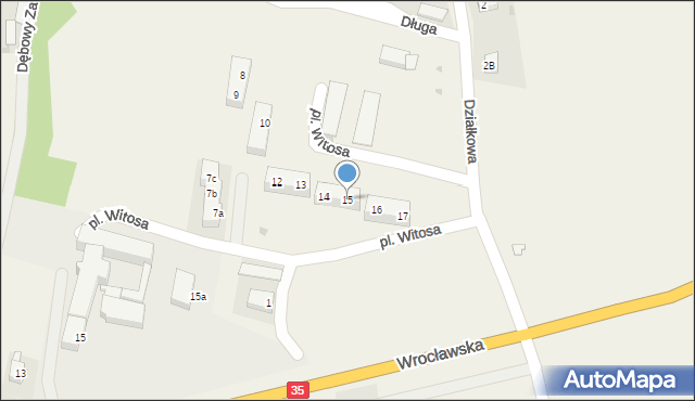 Pszenno, Plac Witosa Wincentego, 15, mapa Pszenno