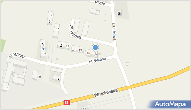 Pszenno, Plac Witosa Wincentego, 17, mapa Pszenno