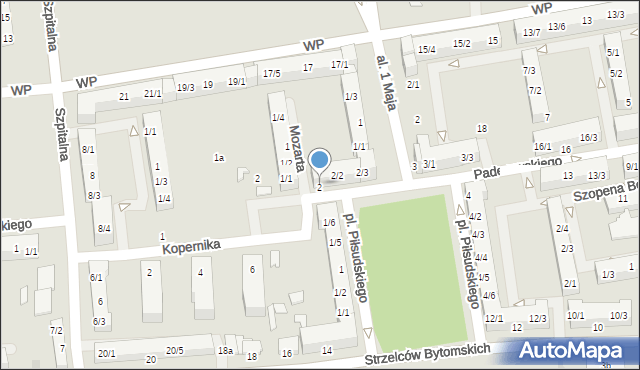 Pyskowice, Plac Piłsudskiego Józefa, marsz., 2, mapa Pyskowice