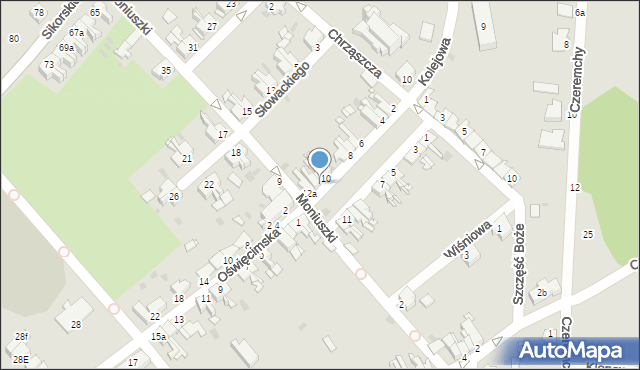 Pyskowice, Plac Żwirki i Wigury, 10a, mapa Pyskowice