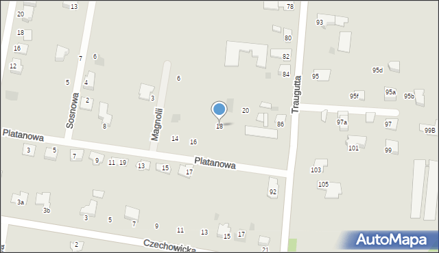 Pyskowice, Platanowa, 18, mapa Pyskowice