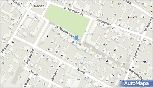 Raciąż, Plac Mickiewicza Adama, 24, mapa Raciąż