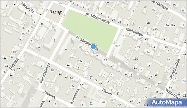 Raciąż, Plac Mickiewicza Adama, 26, mapa Raciąż