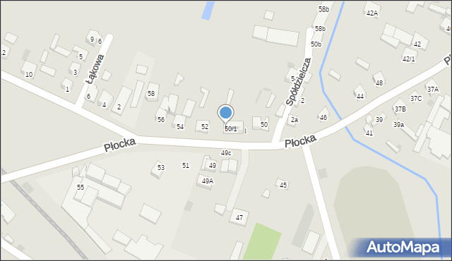 Raciąż, Płocka, 50c, mapa Raciąż