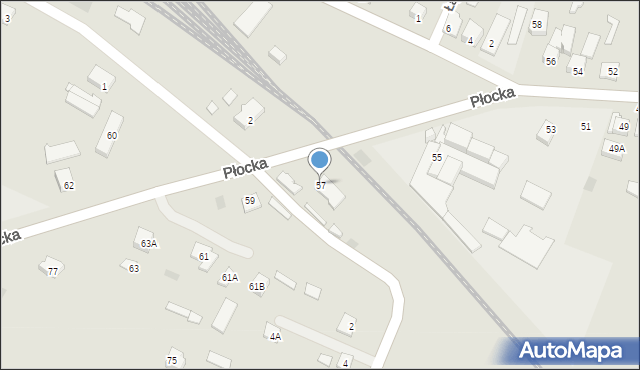 Raciąż, Płocka, 57, mapa Raciąż